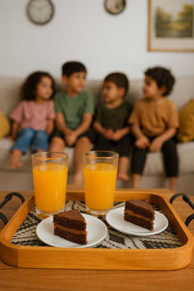 Generic Elegant wooden serving tray