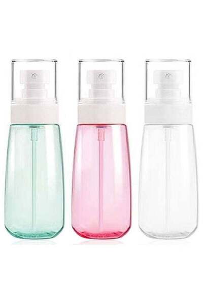 Generic 3 Color Fine Mist Spray Bottle 100ml Empty Cosmetic Refillable Travel Containers Plastic Hair Spray