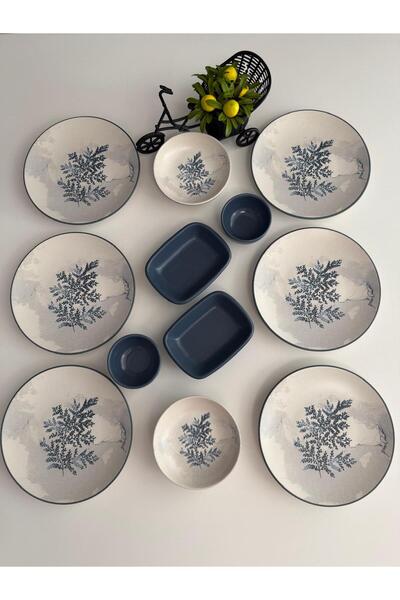 Keramika Takım Kahvaltı Blue Magıc 12 Parça 6 Kişilik
