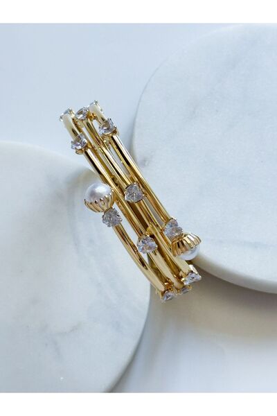 CHARMLUCKY Pearl Stone Filled Bracelet