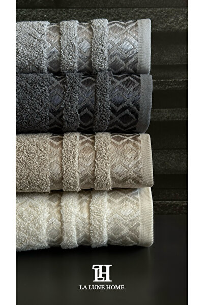 la lune home Jakarli Lotus Hand and Face Towel 50X90 4 Pieces