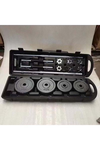 Generic 50kg Adjustable Dumbbell Set, Black for Exercise