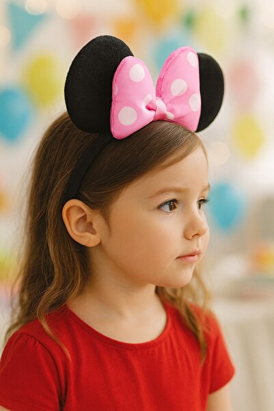 TOYFEST Minnie Mouse Temalı Pembe Kulak Taç – Eğlenceli Parti Aksesuarı