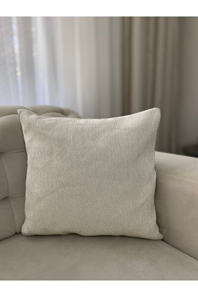 Parla Life Κάλυμμα μαξιλαριού ριχτάρι από λινό ύφασμα κρέμα χρώματος