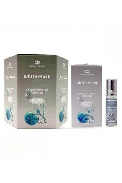 Al Rehab perfumes White Musk Concentrated Perfume Oil Without Alcohol 6ml (Pack of 6)