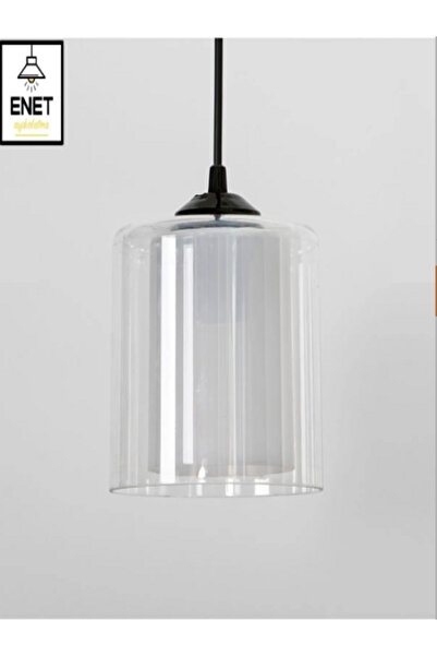 Genel Markalar Mika Çift Camlı Sarkıt Tekli Siyah/beyaz Kablo Seçeneği Füme B...