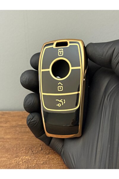 Luxe Aksesuarr Husă pentru telecomandă pentru chei din silicon Mercedes Amg C E S G Class Smart cu 3 butoane – culoare neagră