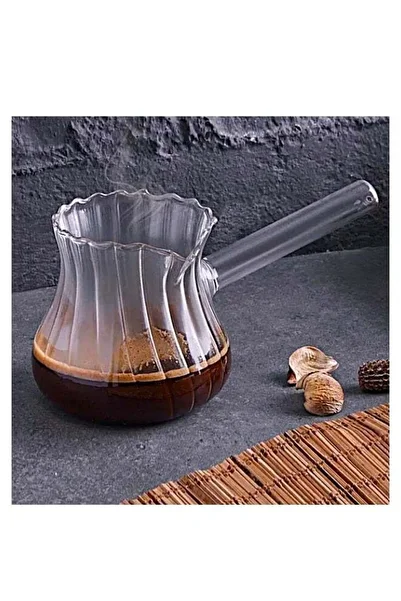 ELEGANT HOME Transparent Glass Coffee Pot 300ml