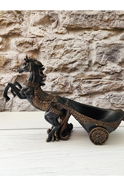 Şeydanın koleksiyonu DEKORATİF AT FİGÜRLÜ ŞARAPLIK