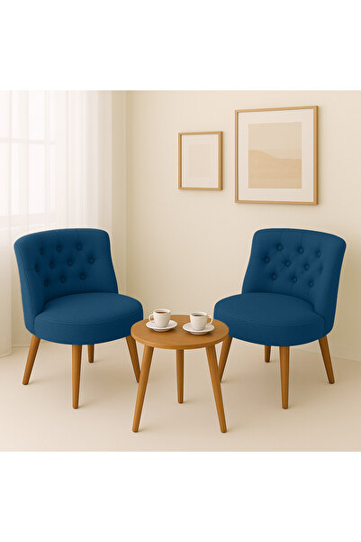 Kahraman Mobilya Aksesuarları İkili Berjer Koltuk Mavi - Çay Seti Koltuk Takımı