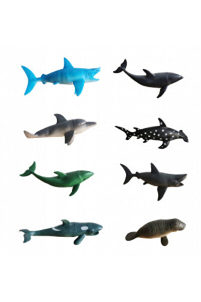 SEVERNO La Joaca Figurine Set Figurine, Animale acvatice, 8 piese, diverse specii, multicolor