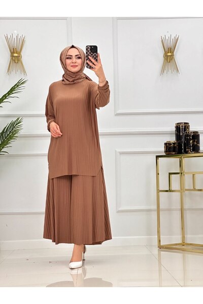 Enans Design Women's Hijab 2 Piece Set Tunic & Pants Set
