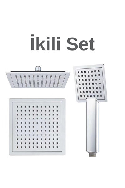 KAVİTİCARET Dubai Tepe Duş Başlığı (Tepe Başlık ve El Duşu) (İkili Set)
