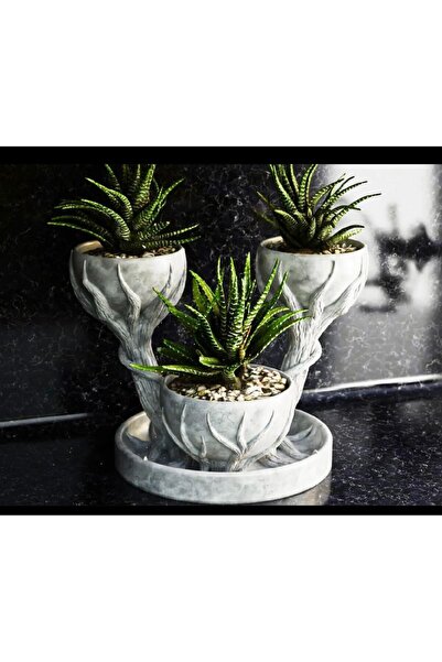 TIGEA Accessories ΤΡΙΣΤΕΡΟ ΒΑΖΟ ΜΕ ΜΑΡΜΑΡΙΝΟ ΣΧΕΔΙΟ ΤΡΕΑΤΟΥ ΧΕΡΙΟΥ