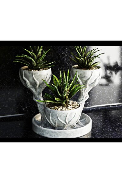 TIGEA Accessories ΤΡΙΣΤΕΡΟ ΒΑΖΟ ΜΕ ΜΑΡΜΑΡΙΝΟ ΣΧΕΔΙΟ ΤΡΕΑΤΟΥ ΧΕΡΙΟΥ