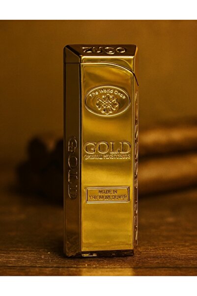 Hunter Gold Külçe Tasarımlı Metal Çakmak – Lüks ve Şık Görünüm