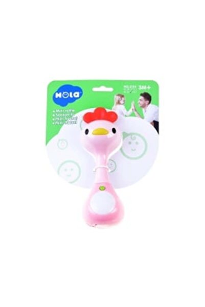 Jokomisiada Jucarie zornaitoare pentru copii, cu sunete si lumini, din plastic/silicon, Hola, Gaina