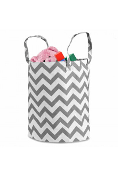 NUKIDO Cos pentru depozitare jucarii camera copiilor, 60 x 35 cm, Nukido, Gri/Alb