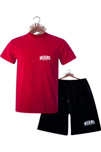 HOFFNUNG Unisex Men/Women Crew Neck Miami Printed Bottom Top Tracksuit Suit