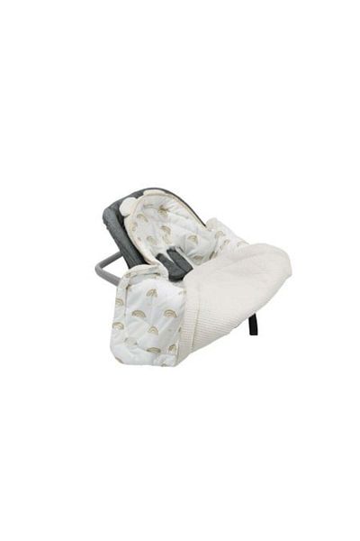 NO BRAND Paturica pentru Infasat Bebe in Scaun Auto, 91 x 91 cm, Tiny Star, Sweet Rainbow