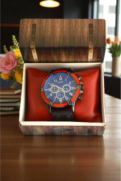 MERTCAN KNİFE Gift Male Wrist Watch with Silicone Cord Box