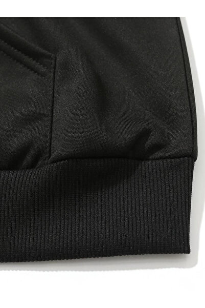 Touz Moda Streetwear Design Back Printed Oversize Unisex Black Hooded Hoodie Sweatshirt