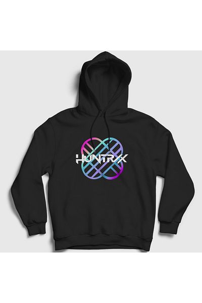 Presmono Unisex Black Logo Huntrix K Pop Demon Hunters Hooded Sweatshirt 572543Tt