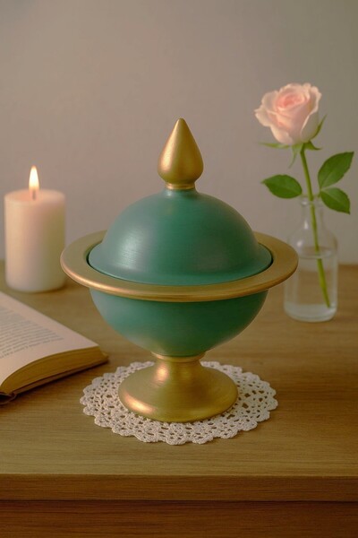 Sarisa Decorative Hand Painted Ceramic Sugar Bowl (Height 16 cm)