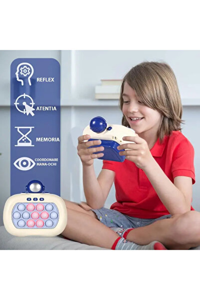 miraza Jucărie Electronică Pop-It,Versiune Nouă cu 13 Butoane, Peste 999 Niveluri, Astronaut