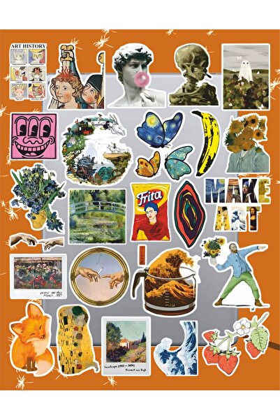 Hediyeni Al مجموعة ملصقات سلسلة 5 ذات طابع فني |   كمبيوتر محمول Ajanda دفتر ملاحظات هاتف لوحي ملصق دفتر ملاحظات مجلة رصاصة