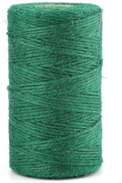 KINGLAKE Braided green jute twine, 2mm thick, 100m
