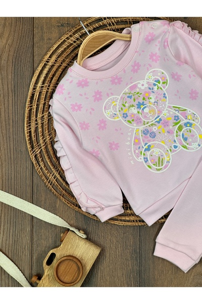 Kids Kingdom Cotton Sleeve Ruffle Detailed Baby Girl Set of 2