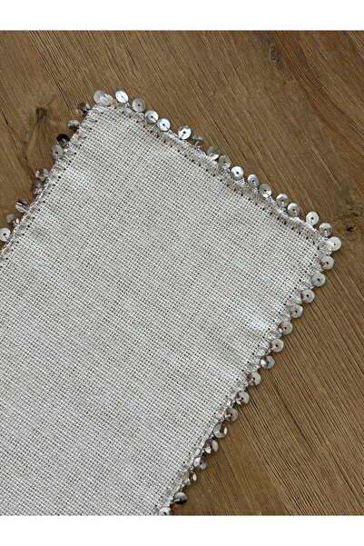 tubaatasarim Krem renk pullu sunum peçetesi 27*13 (6 adet)