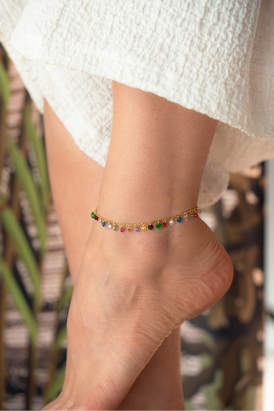 Silvano Jewelry 925 Ayar Gümüş Renkli Taşlı Şahmaran