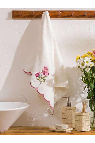 LC Waikiki Quality Parts from Celebi Store |   Cotton Flower Embroidered Face Towel 50X80 cm