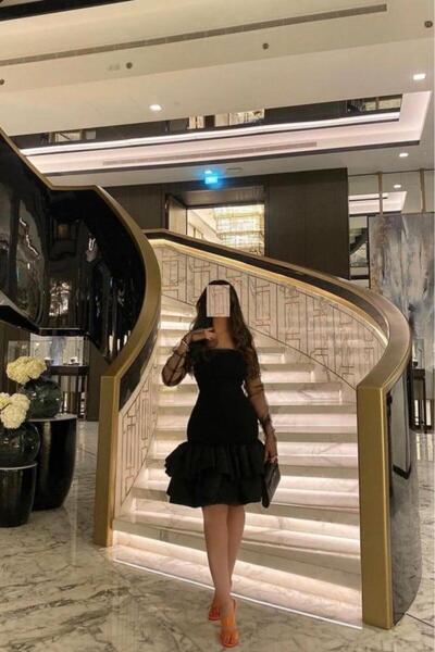 SHOK Soft black short dress