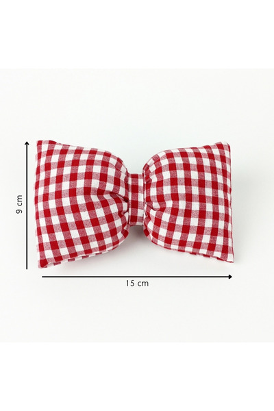 woodycord Large Size Gingham Bow Automatic Buckle with Filled Inside - Bow Buckle