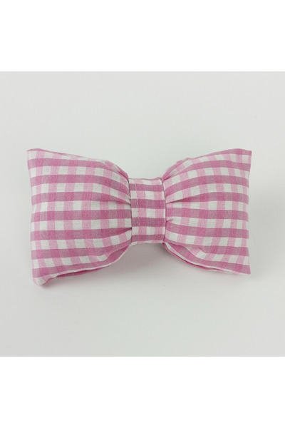 woodycord Large Size Gingham Bow Automatic Buckle with Filling Inside - Bow Buckle