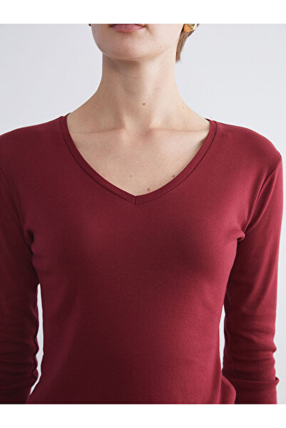 LC Waikiki Büyük Beden V Yaka Kadın Tişört