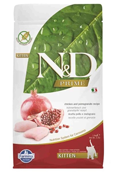 N&D ND Prime Tahılsız Tavuk ve Narlı Yavru Kedi Maması 1,5kg Luxury
