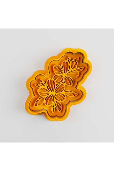 Mizaku Flower Shaped Cookie Mold and Cutters Set of 4