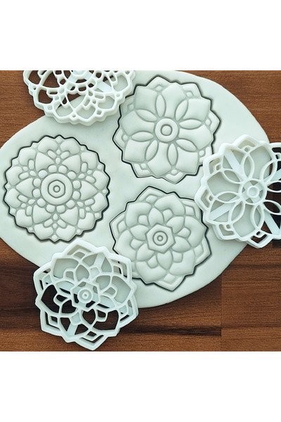 Mizaku Mandala Patterned Cookie Mold Set of 3