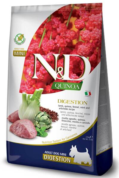 N&D ND Quinoa Digestion Tahılsız Kuzu Eti Rezene ve Enginarlı Küçük Irk Yetiş...