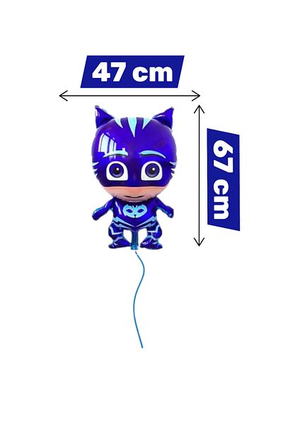 Evabrite Pijamaskeliler Cat Child Foil Balloon, Pijamaskeliler Flying Balloon - Birthday Ornament