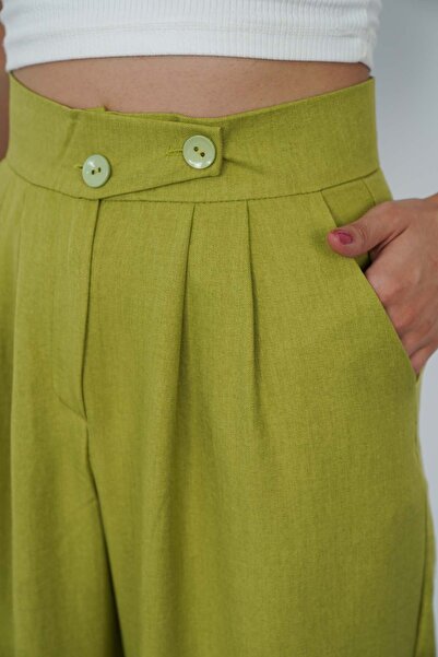 polle Korean Model Palazzo Pants with Linen Blend