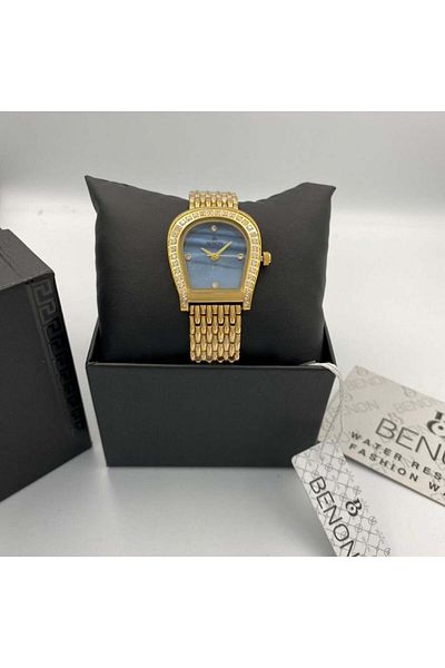 benon Watch Aigner Model - Gold with Blue Dial