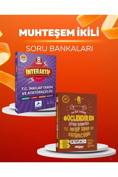 paraf yayınları PARAF 8.SINIF İNTERAKTİF İNKILAP 2MODUL VE ANKARA 8.SINIF GÜÇLENDİREN İNKILAP SORU 2025