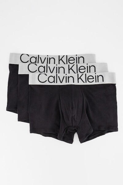 Calvin Klein , Set of boxers with logo waistband - 3 pairs, Black, M