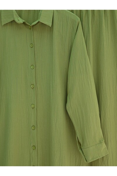 Modamorfo Buttoned Long Pants Crinkle Suit -A.Green