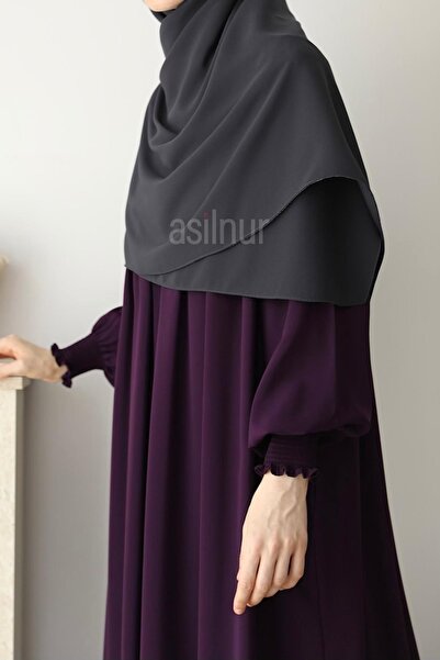 ASİLNUR Elif Large Size Scarf 120X120 Smoked